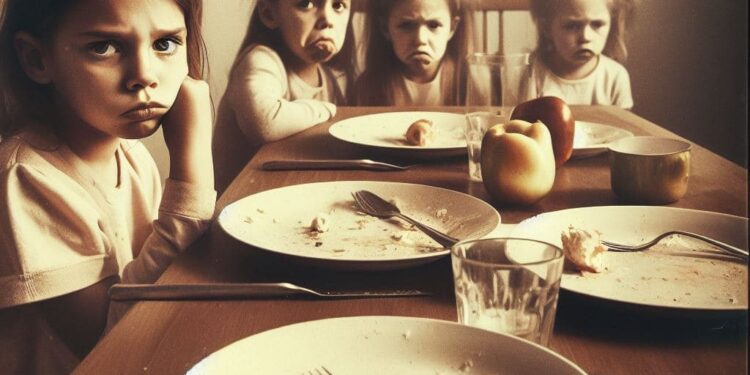 enfant devant leur assiette 2